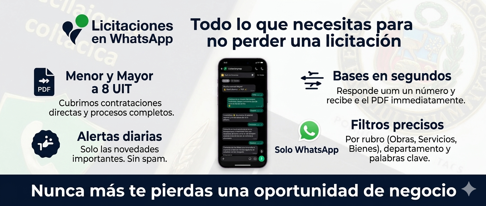 SEACE Bot WhatsApp interface